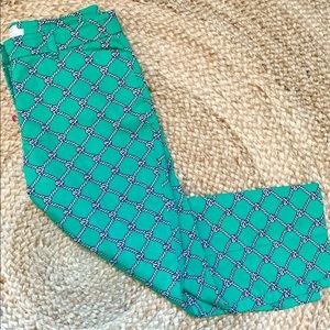 Talbots Signature Patterned Capri Pants, Size 4